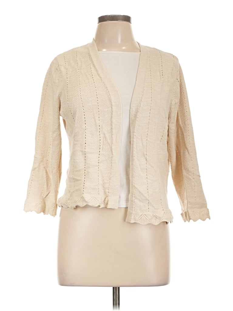 Pre-owned Croft & Barrow Cardigan Sweater In Ivory
