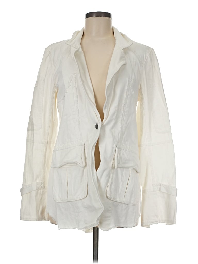 Pre-owned Free People Blazer Jacket In Ivory