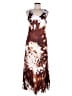 Unbranded 100% Polyester Tie-dye Brown Casual Dress Size S - photo 1