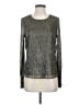 Banana Republic Metallic Silver Long Sleeve Top Size S - photo 1