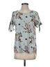 Les Amis 100% Polyester Teal Short Sleeve Blouse Size S - photo 1