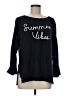 Ann Taylor LOFT 100% Cotton Black Blue Pullover Sweater Size M - photo 1