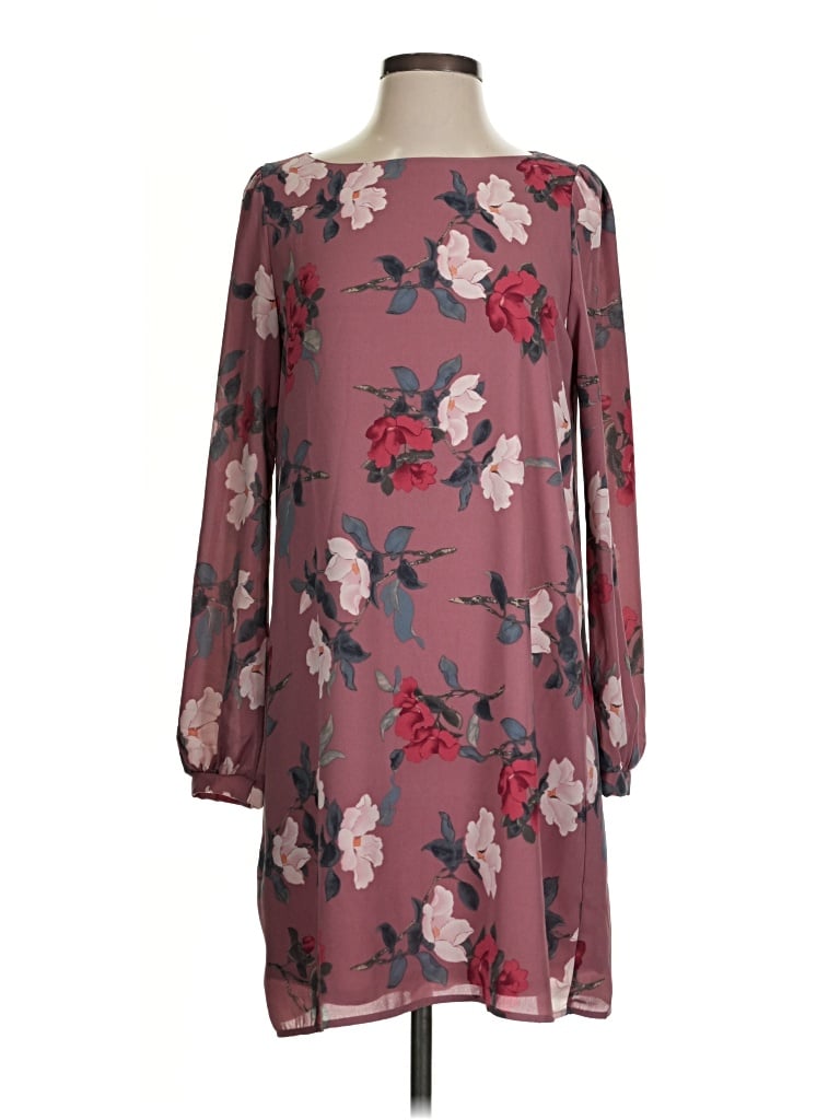 Pre-owned Lulus Casual Dress In Burgundy
