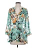Sundance 100% Silk Teal Long Sleeve Blouse Size S - photo 1