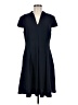 Sandra Darren Solid Blue Casual Dress Size 8 - photo 1