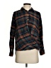 Isabella Sinclair Plaid Brown Long Sleeve Blouse Size XS - photo 1