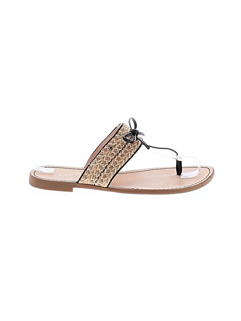 Pre-owned Kate Spade New York Flip Flops In Tan