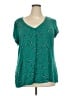 Torrid Teal Short Sleeve Blouse Size 2X Plus (2) - photo 1