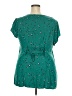 Torrid Teal Short Sleeve Blouse Size 2X Plus (2) - photo 2