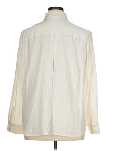 Lafayette 148 New York Long Sleeve Silk Top (view 2)