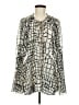 Lola & Sophie 100% Polyester Animal Print Silver Long Sleeve Blouse Size M - photo 1