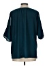 Express 100% Polyester Teal Short Sleeve Blouse Size L - photo 2