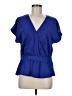 Nine West Blue Short Sleeve Blouse Size M - photo 1