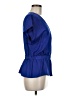 Nine West Blue Short Sleeve Blouse Size M - photo 4