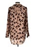 Witchery 100% Polyester Animal Print Brown Long Sleeve Blouse Size 10 - photo 2