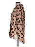 Witchery 100% Polyester Animal Print Brown Long Sleeve Blouse Size 10 - photo 5