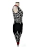Nicole Miller Studio Graphic Black Cocktail Dress Size M - photo 4