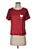 Unbranded Hearts Red Short Sleeve T-Shirt Size S - photo 1