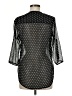 Assorted Brands 100% Polyester Polka Dots Black 3/4 Sleeve Blouse Size M - photo 2
