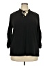 Always Indigo Black 3/4 Sleeve Blouse Size 2X - photo 1