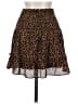 Aqua 100% Polyester Animal Print Brown Casual Skirt Size XS - photo 1