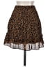 Aqua 100% Polyester Animal Print Brown Casual Skirt Size XS - photo 2