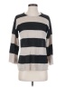 Eileen Fisher 100% Organic Linen Stripes Gray Pullover Sweater Size P (petite) - photo 1