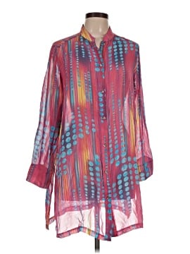 Marsh Landing Blues Long Sleeve Blouse (view 1)