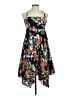 Eliza J 100% Polyester Tropical Black Casual Dress Size 12 - photo 1