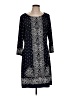 Chaps Paisley Black Casual Dress Size 12 - photo 1