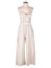 Parker Stripes Multi Color Ivory Jumpsuit Size 6 - photo 1
