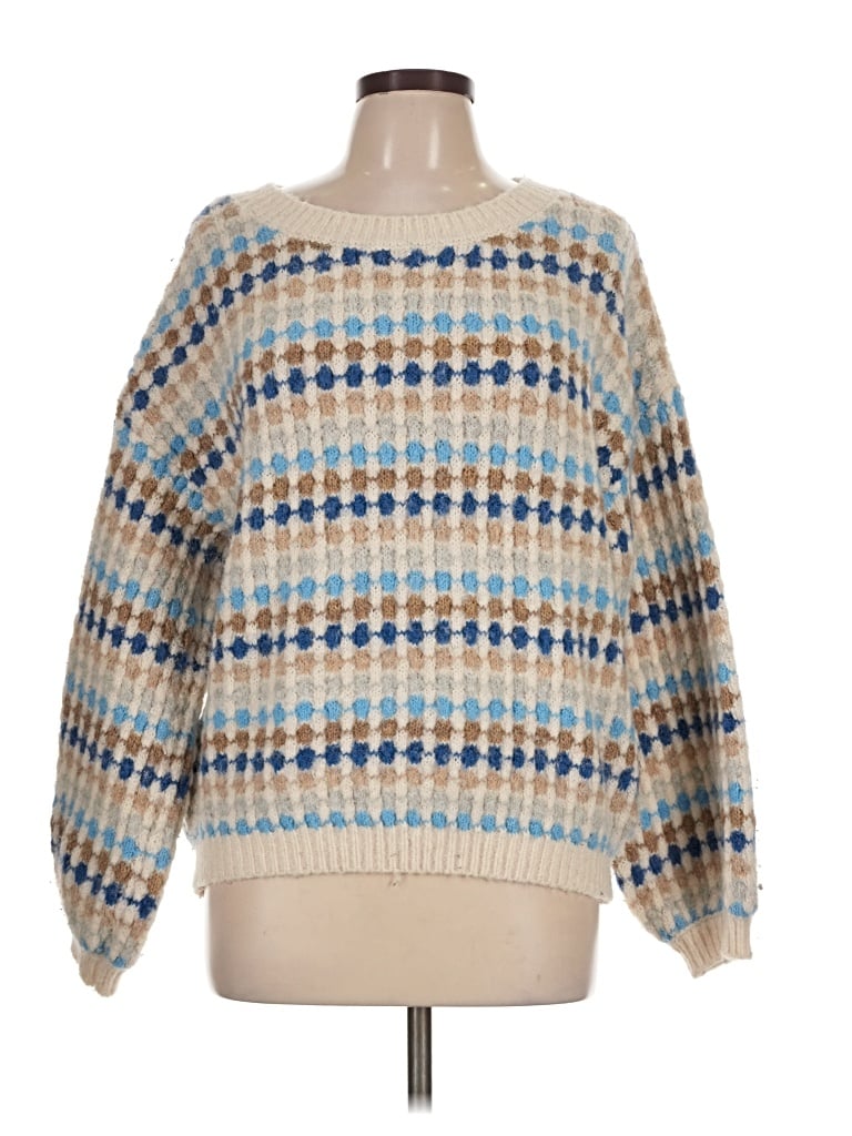 Pre-owned Blu Pepper Pullover Sweater In Tan