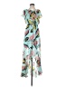 Express 100% Polyester Tropical Teal Casual Dress Size XS - photo 1