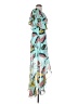 Express 100% Polyester Tropical Teal Casual Dress Size XS - photo 4
