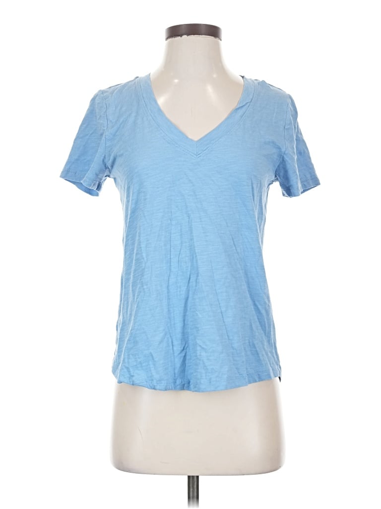 Pre-owned Ann Taylor Loft Short Sleeve T-shirt In Blue