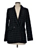 Ann Taylor Plaid Houndstooth Checkered-gingham Black Long Sleeve Top Size 6 - photo 1