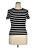 Cyrus Stripes Black Short Sleeve Turtleneck Size XL - photo 1