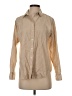 Everlane 100% Cotton Stripes Tan Long Sleeve Button-Down Shirt Size 4 - photo 1