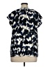 Express 100% Polyester Blue Short Sleeve Blouse Size XL - photo 2