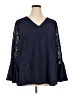 Roaman's Blue Long Sleeve Blouse Size 24W - photo 1