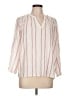 Splendid Stripes Pink 3/4 Sleeve Blouse Size L - photo 1
