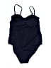 Amazon Essentials Solid Blue One Piece Swimsuit Size L - photo 2