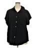 Scomchic 100% Polyester Stripes Black Short Sleeve Blouse Size XXL - photo 1