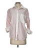 Zara Stripes Pink 3/4 Sleeve Button-Down Shirt Size S - photo 1