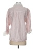 Zara Stripes Pink 3/4 Sleeve Button-Down Shirt Size S - photo 2