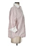Zara Stripes Pink 3/4 Sleeve Button-Down Shirt Size S - photo 4