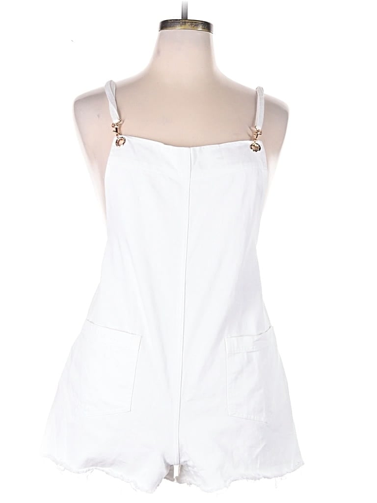 Pre-owned Show Me Your Mumu Romper In White