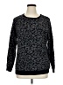 Nina Leonard Print Black Pullover Sweater Size XL - photo 1