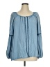 New Directions 100% Lycra Blue Long Sleeve Blouse Size 1X - photo 1