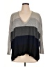 Ella Moss Color Block Gray Pullover Sweater Size XL (estimated) - photo 1